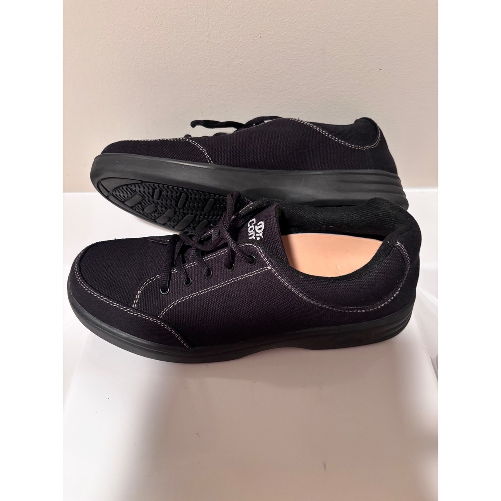 Dr Comfort Riley Black Canvas Lace Up Sneakers Women 10 Comfort Therapeutic - Picture 3 of 8